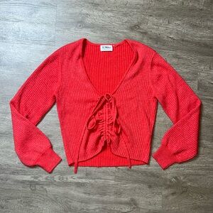 27 Miles Malibu Cashmere Blend Cropped Ruched Sparkle‎ Sweater